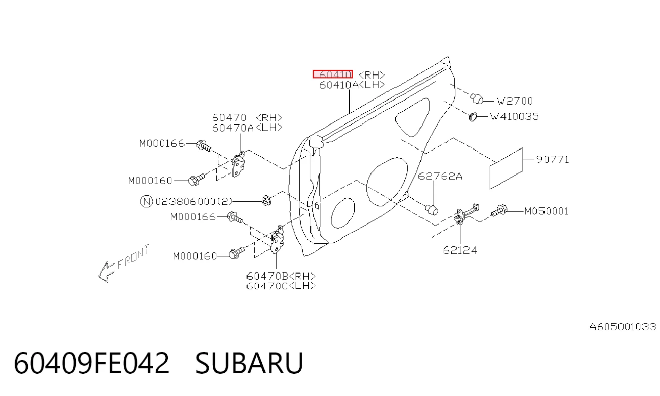 Двері задні, праві Subaru Impreza II седан (GD) (1999 - 2009) ціна, від 63.70 USD