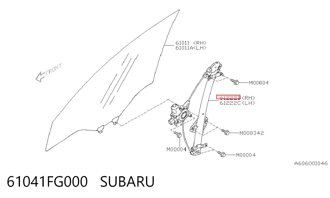 Склопідйомник (механізм переміщення скла) на Subaru Impreza III GH