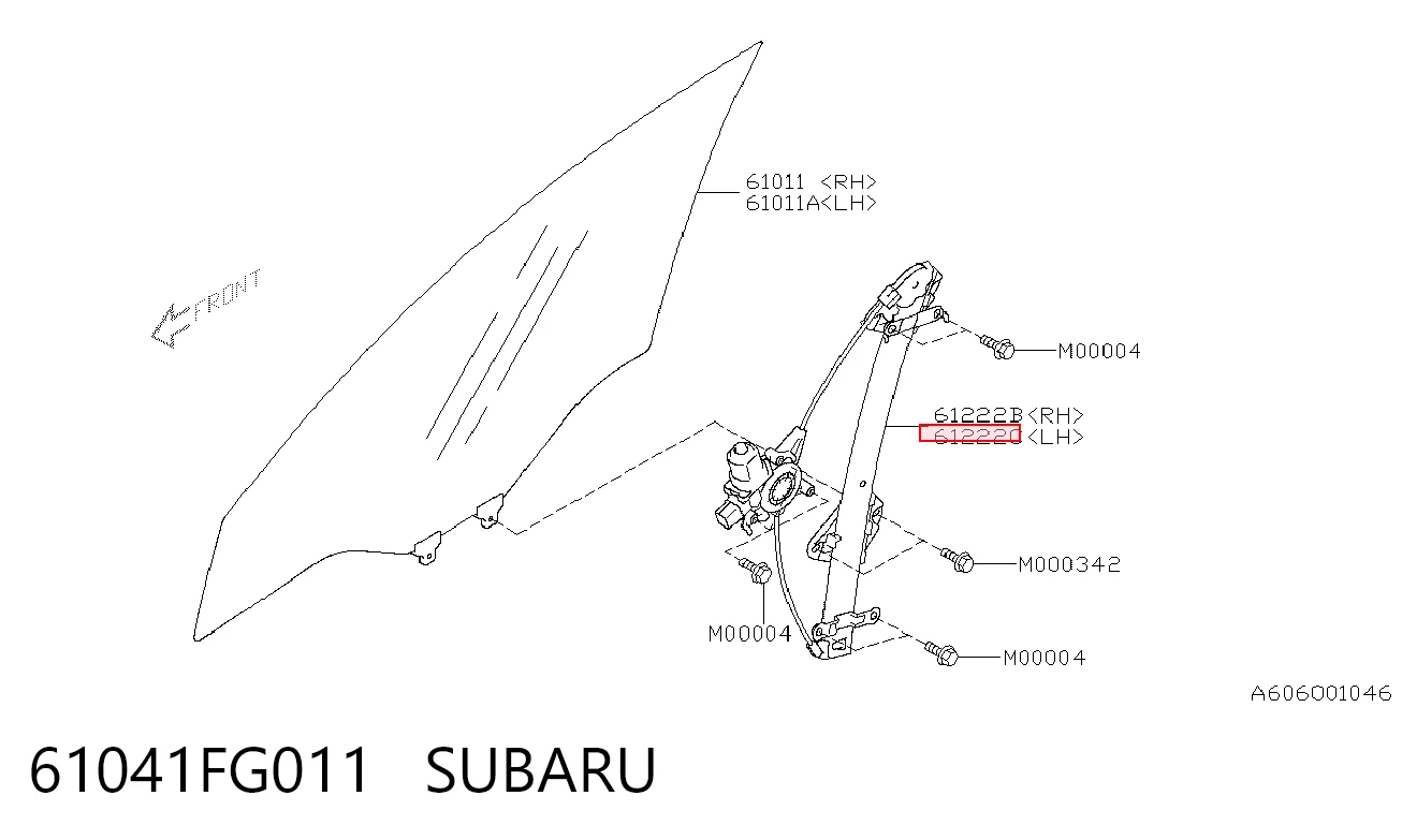 Купити Склопідйомник передньої лівої двері Subaru Impreza III GH