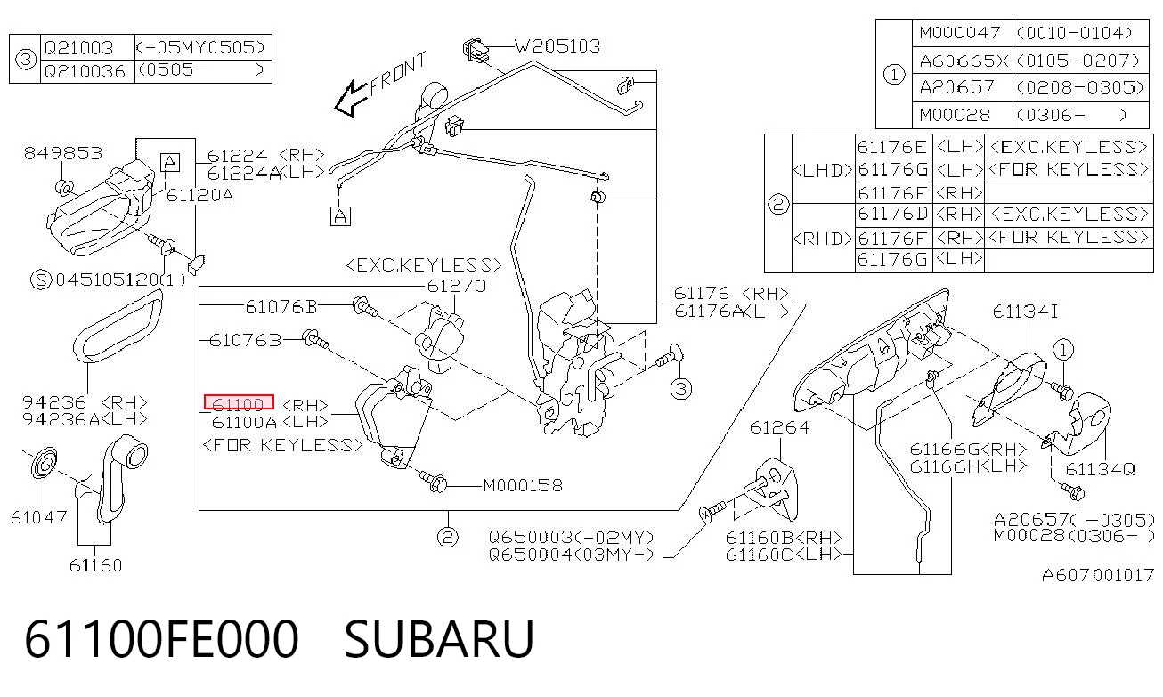61100FE000 Subaru 