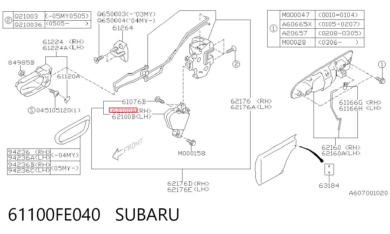 61100FE040 Subaru 