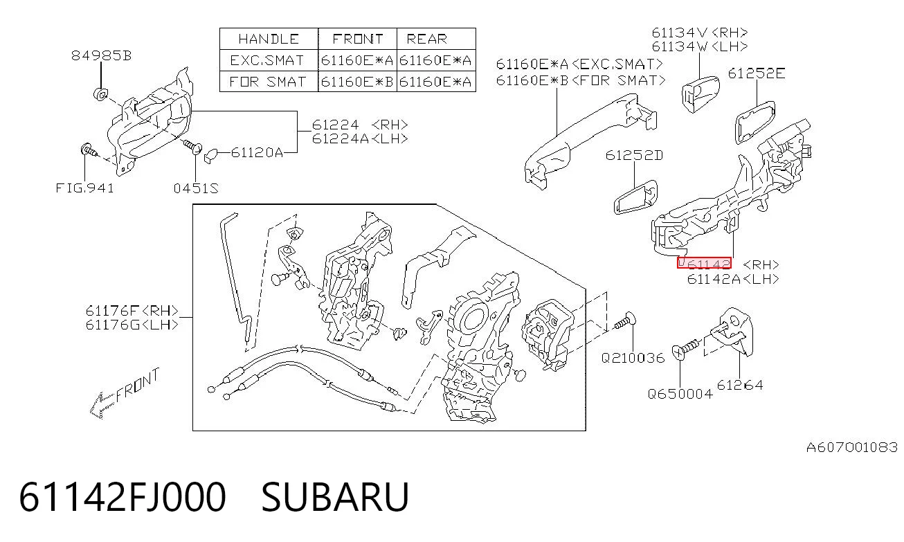 61142FJ000 Subaru 