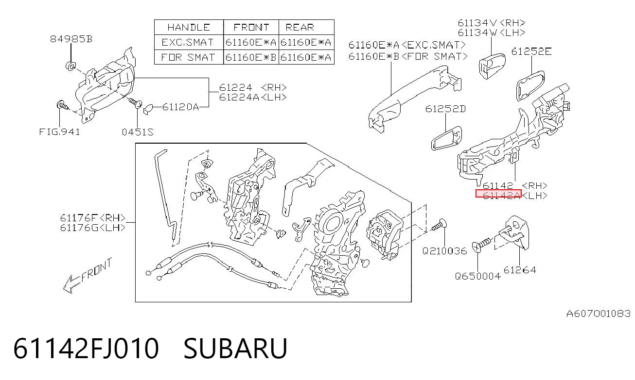 61142FJ010 Subaru 
