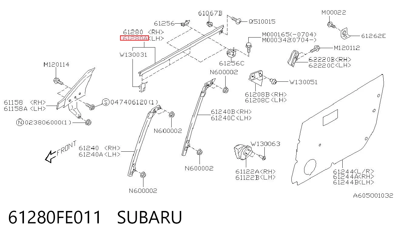 61280FE011 Subaru 