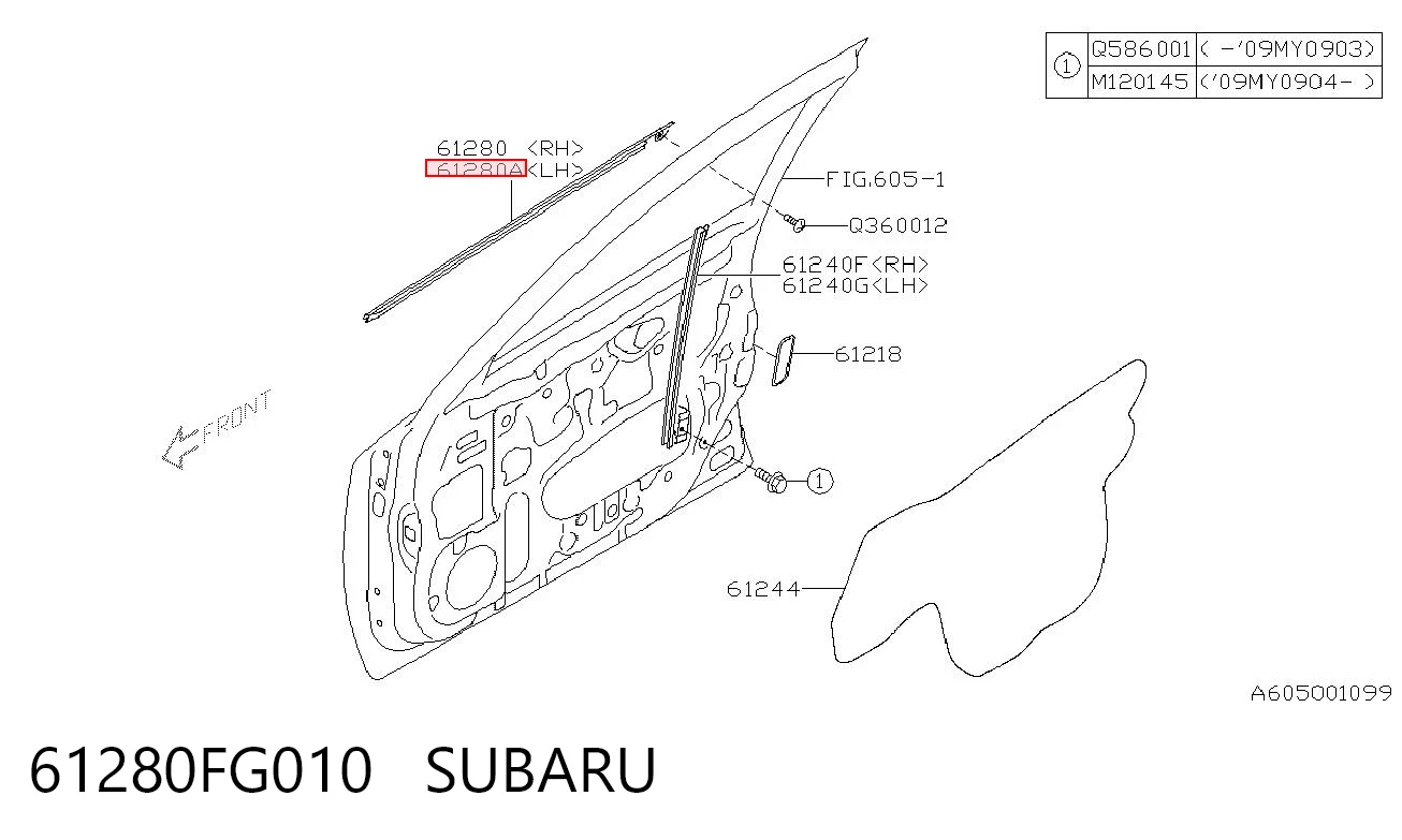 61280FG010 Subaru 