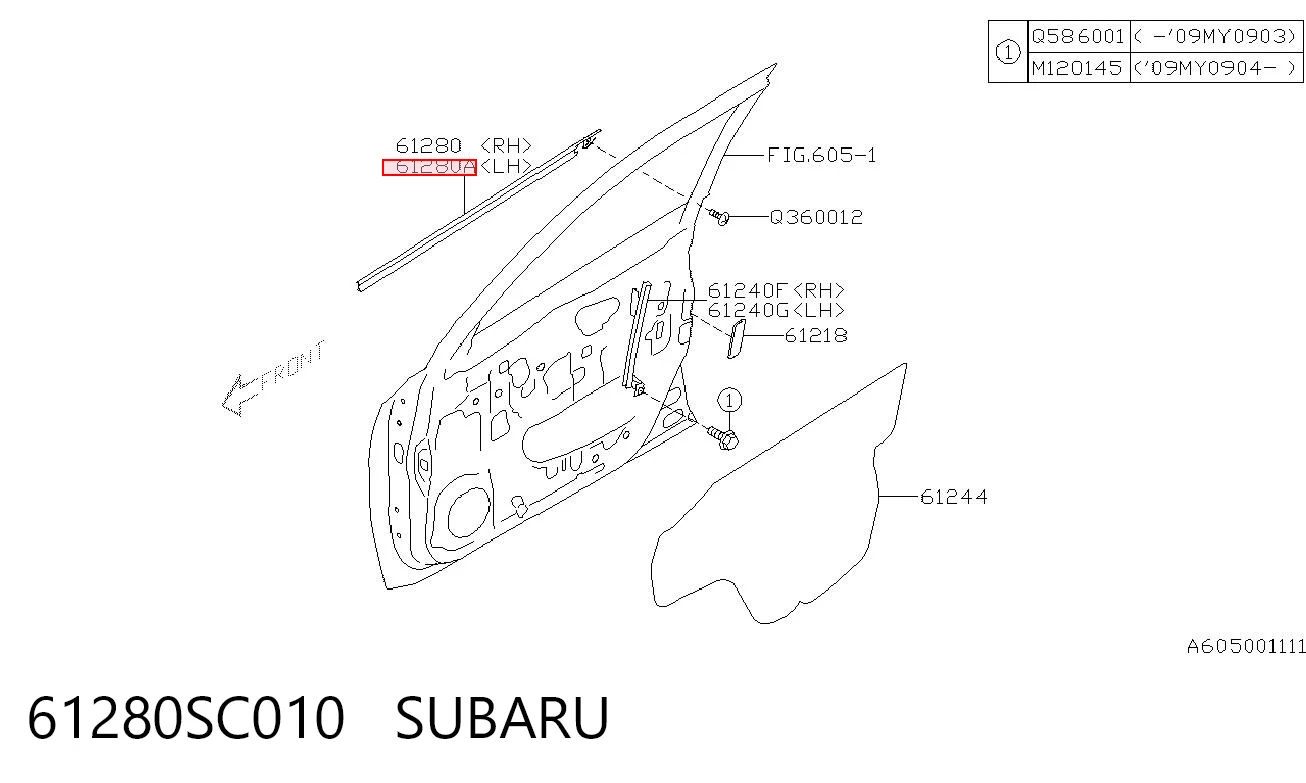 61280SC010 Subaru 