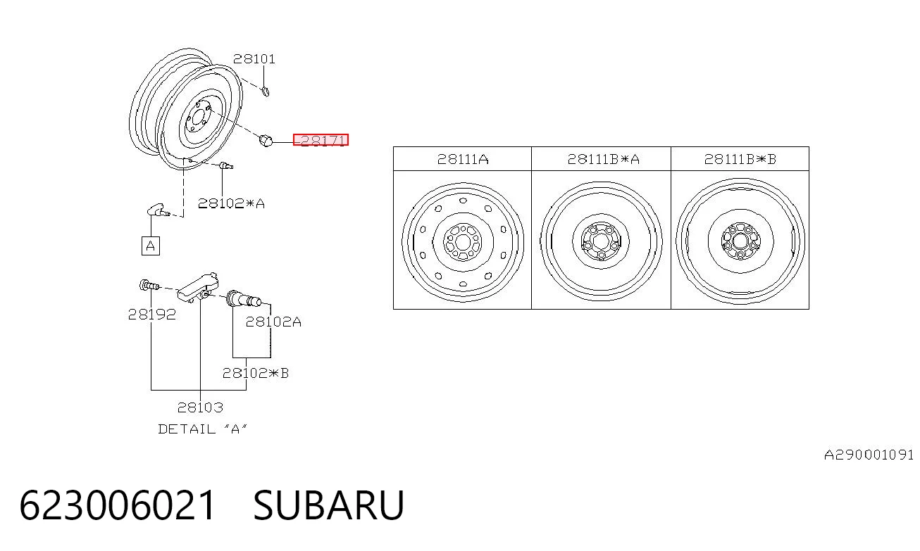 623006021 Subaru Гайка колеса