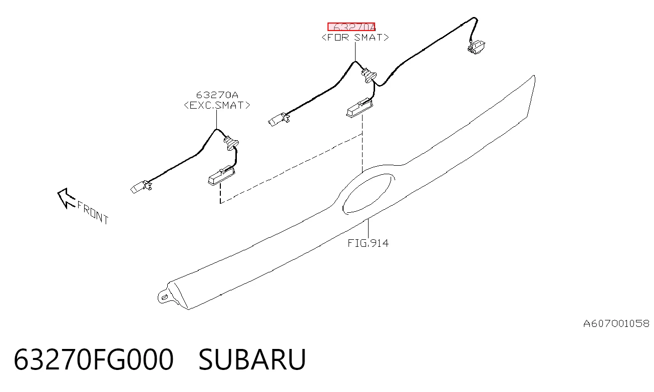 63270FG000 Subaru Кнопка салону приводу замка 3/5 дверей (ляди) / кришки багажника