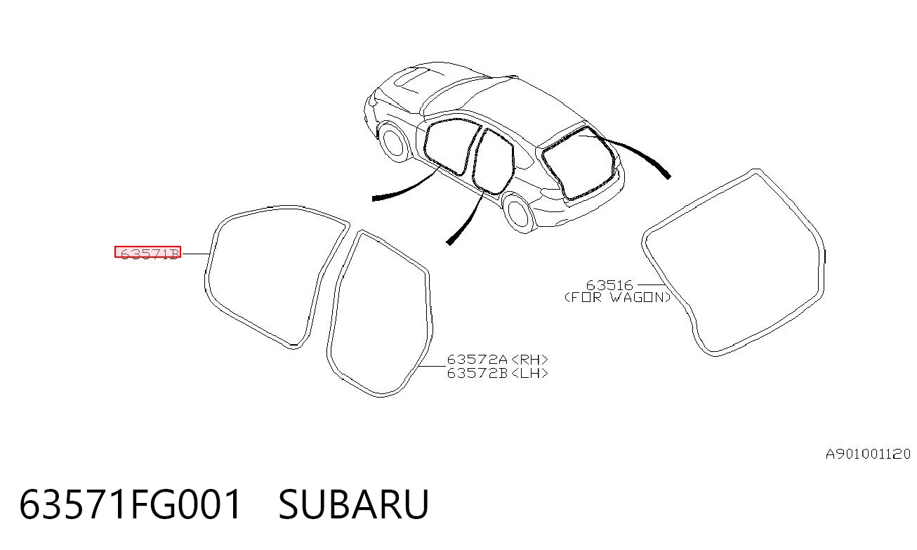63571FG001 Subaru 