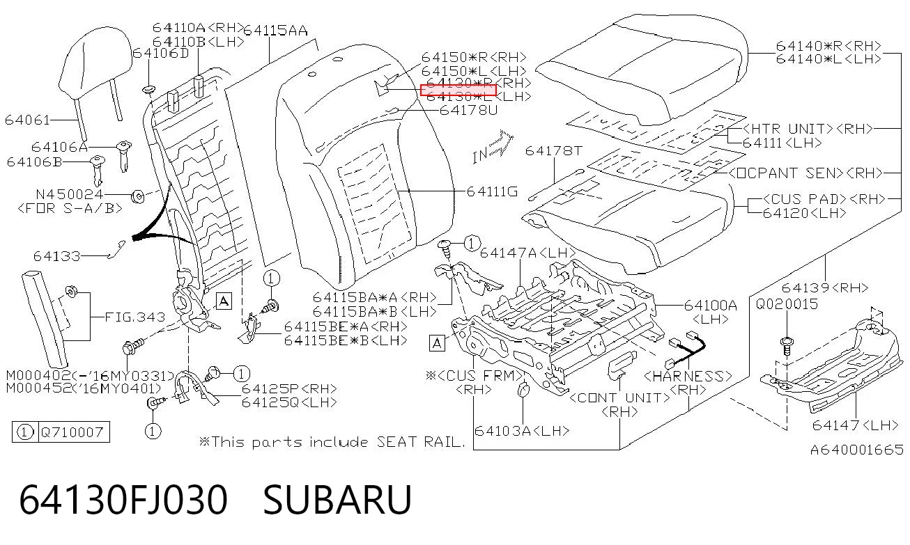 64130FJ030 Subaru 