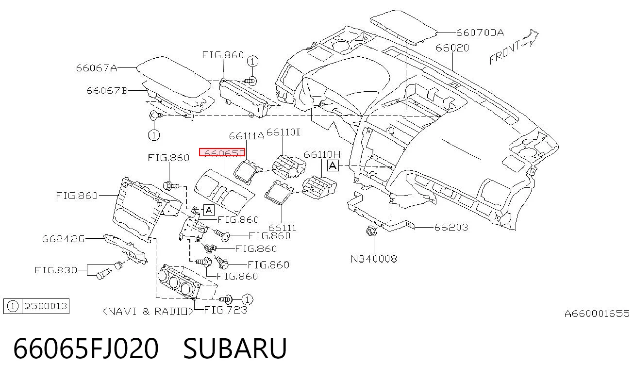 66065FJ020 Subaru 