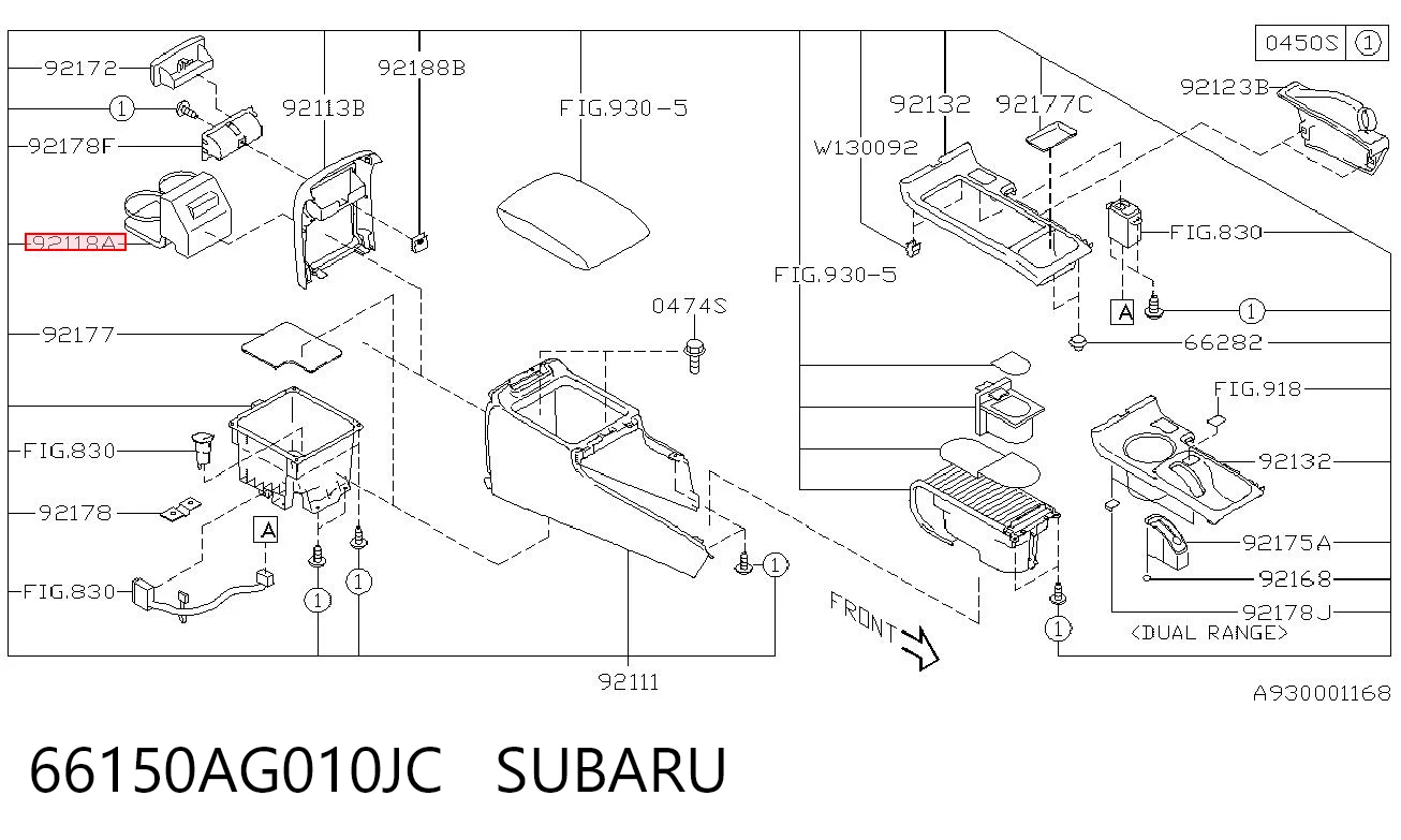 66150AG010JC Subaru 