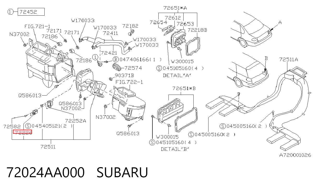 72024AA000 Subaru 