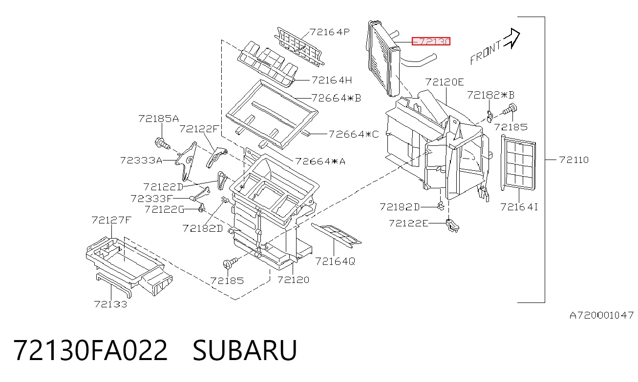 Радіатор пічки (обігрівача) Subaru Forester I позашляховик (S10, SF) (1997 - 2002) ціна, від 27.98 USD