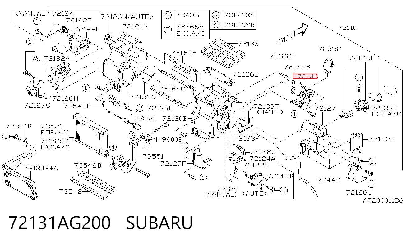 Мотор заслінки печі на Subaru Legacy IV B13
