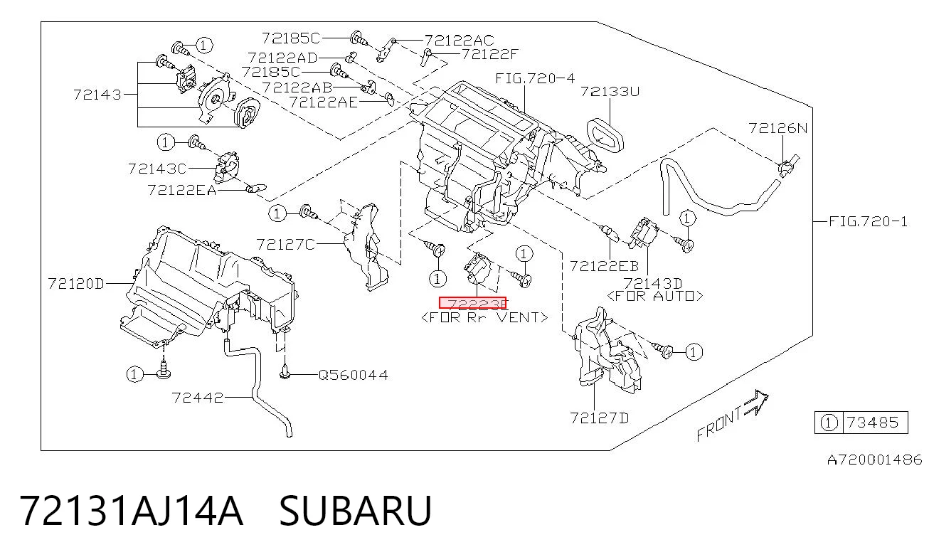 72131AJ14A Subaru 