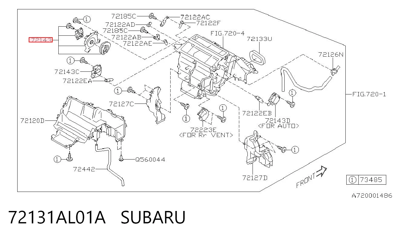 72131AL01A Subaru 