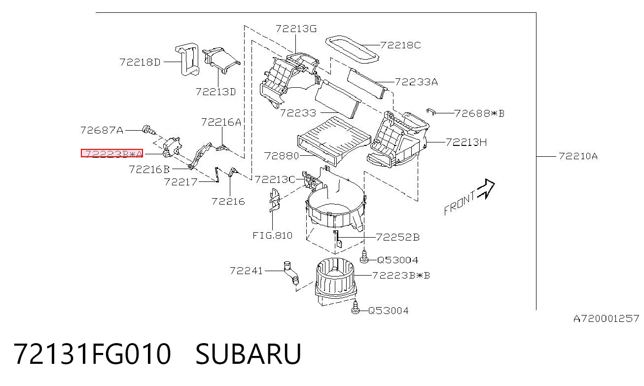 72131FG010 Subaru Електромотор пічки