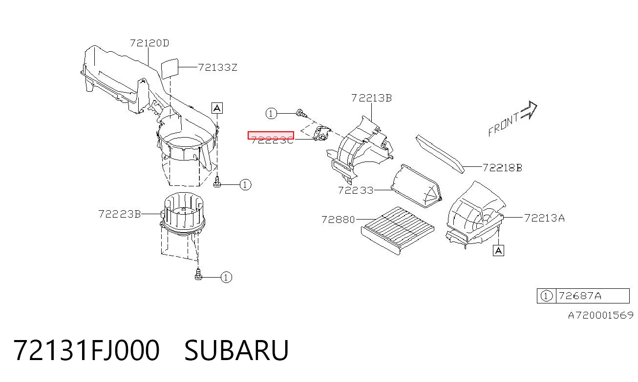 72131FJ000 Subaru 