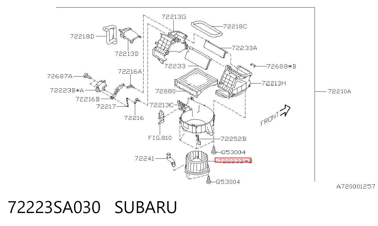 72223SA030 Subaru Електромотор пічки