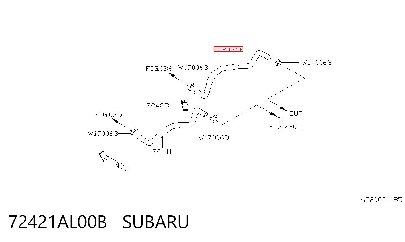 72421AL00B Subaru 