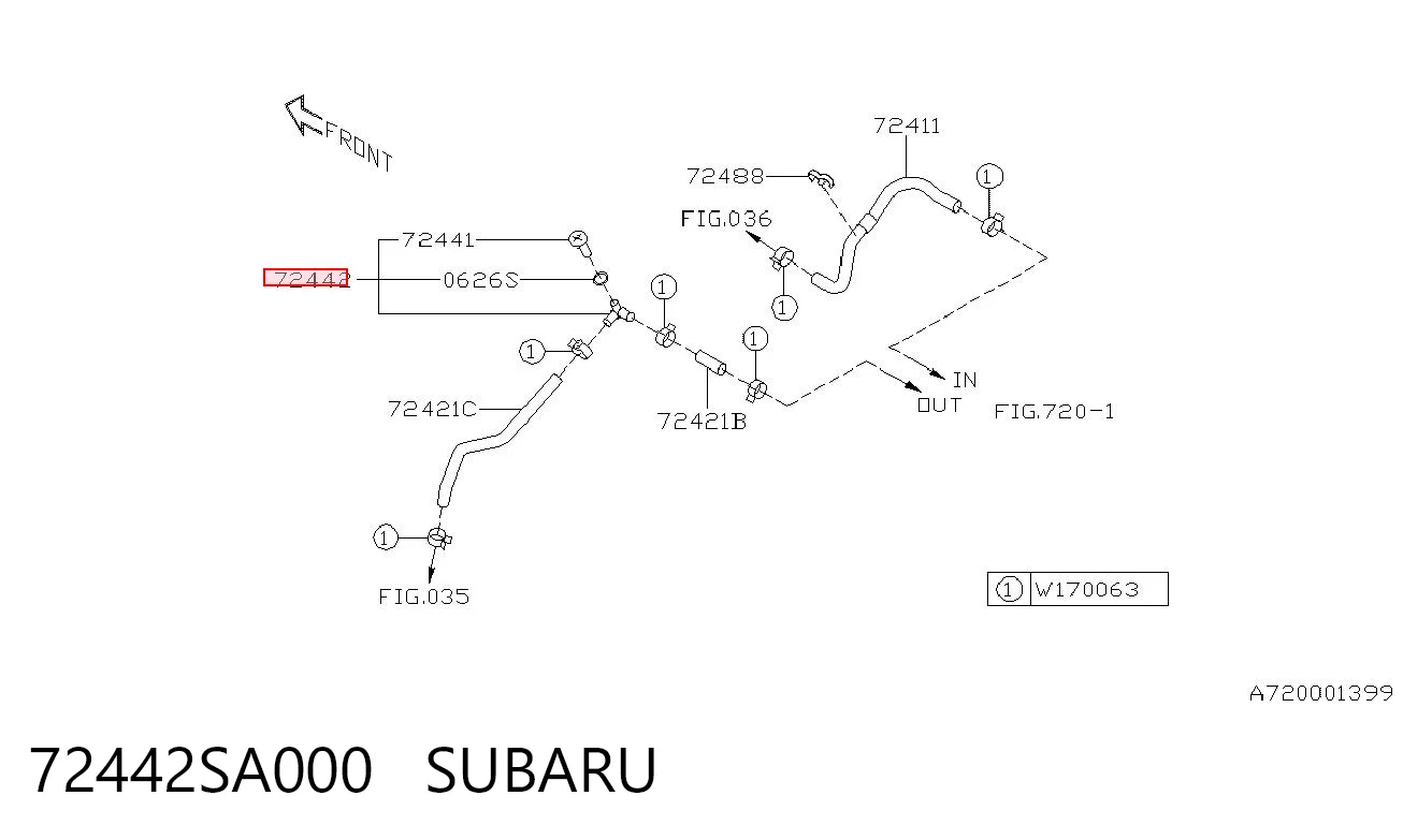72442SA000 Subaru 