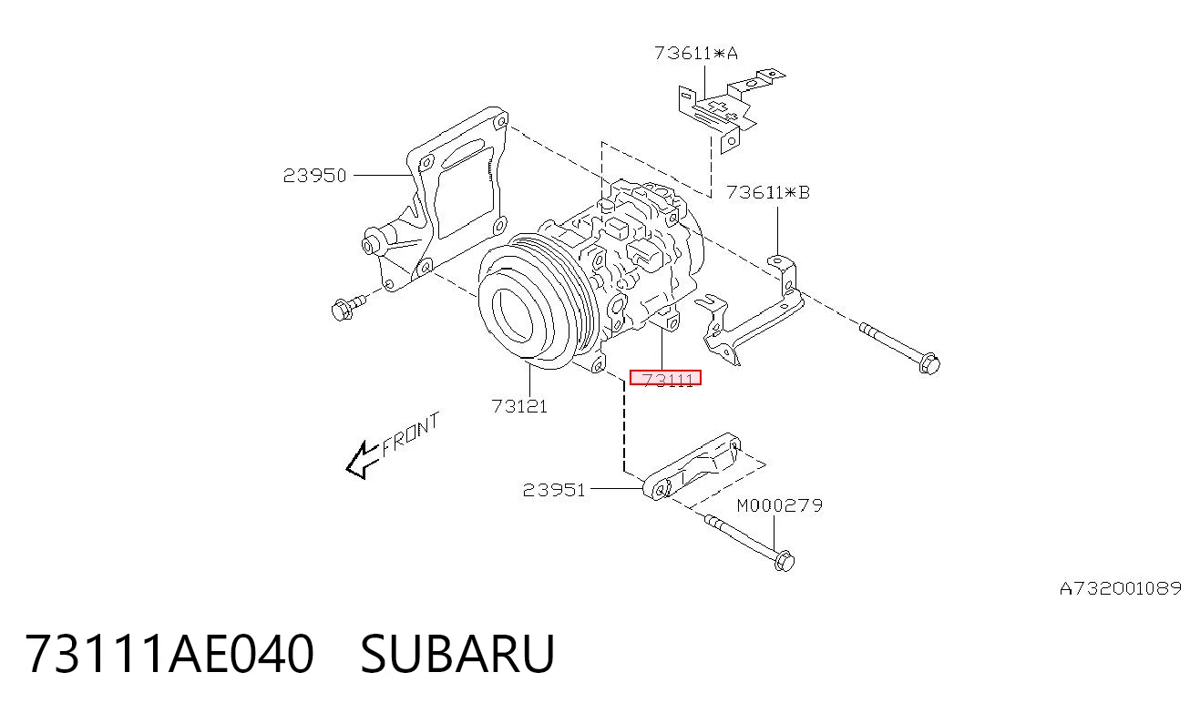 73111AE040 Subaru Компресор холодоагенту
