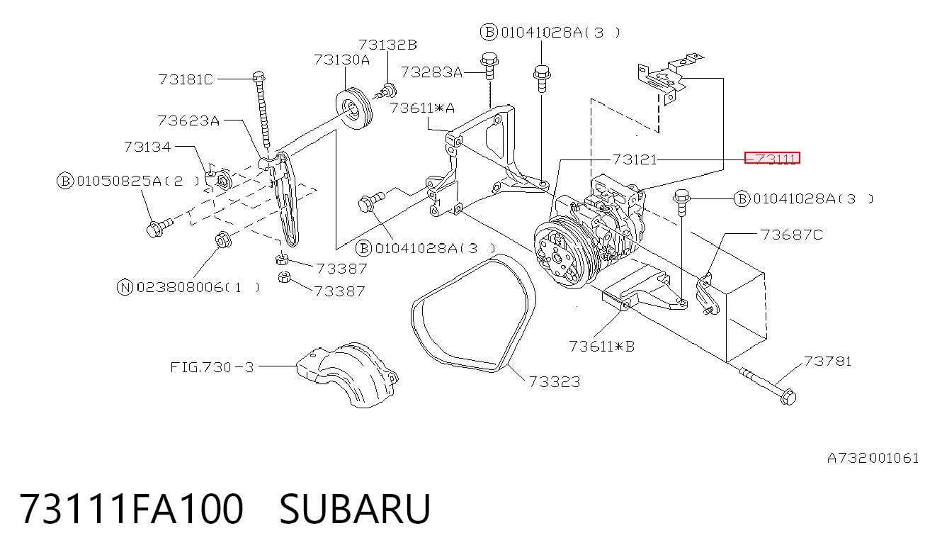 Компресор системи кондиціювання Subaru Impreza I седан (GC) (1992 - 2000) ціна, від 92.68 USD