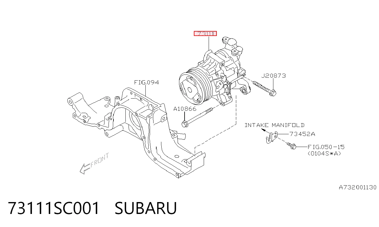 73111SC001 Subaru Компресор холодоагенту
