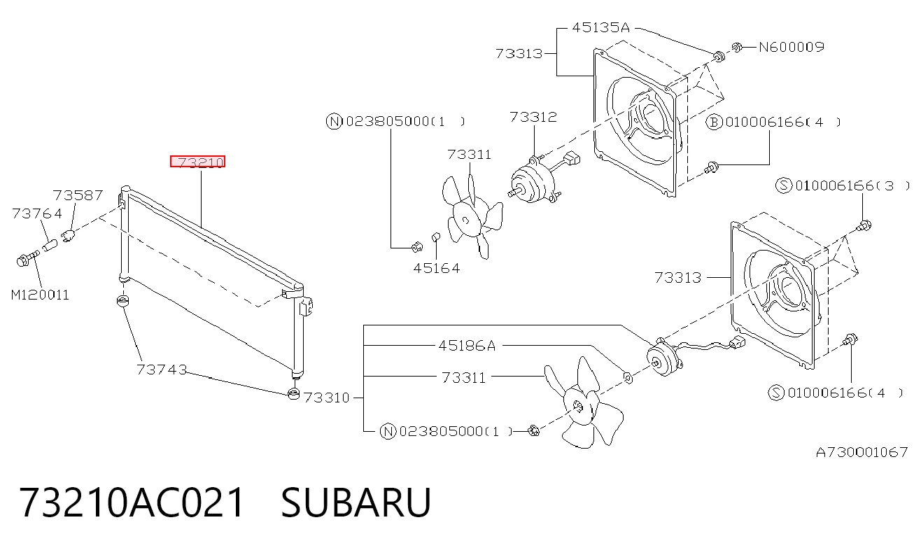 Конденсатор кондиціонера Subaru Legacy II седан (BD, BG) (1994 - 1999) ціна, від 120.38 USD