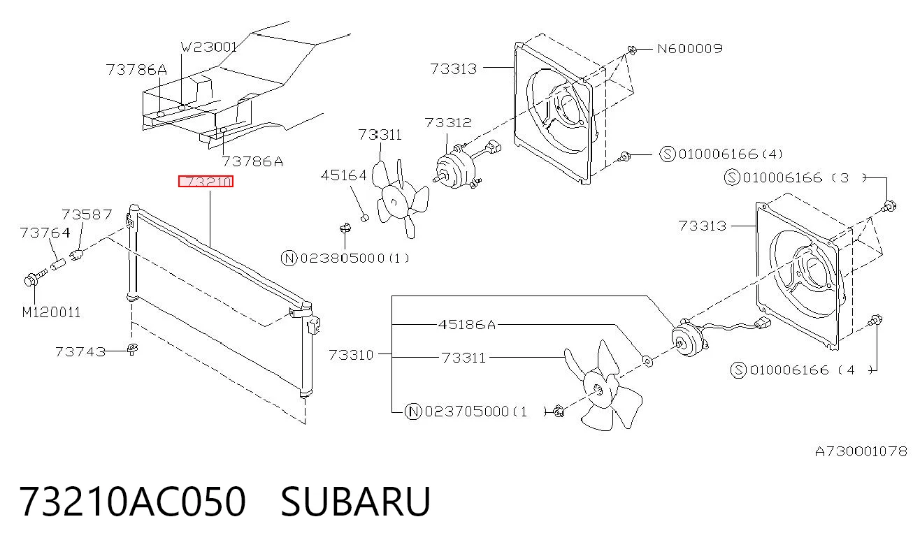Радіатор охолодження кондиціонера Subaru Legacy III