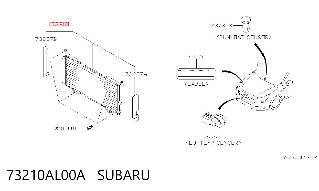 73210AL00A Subaru Конденсатор