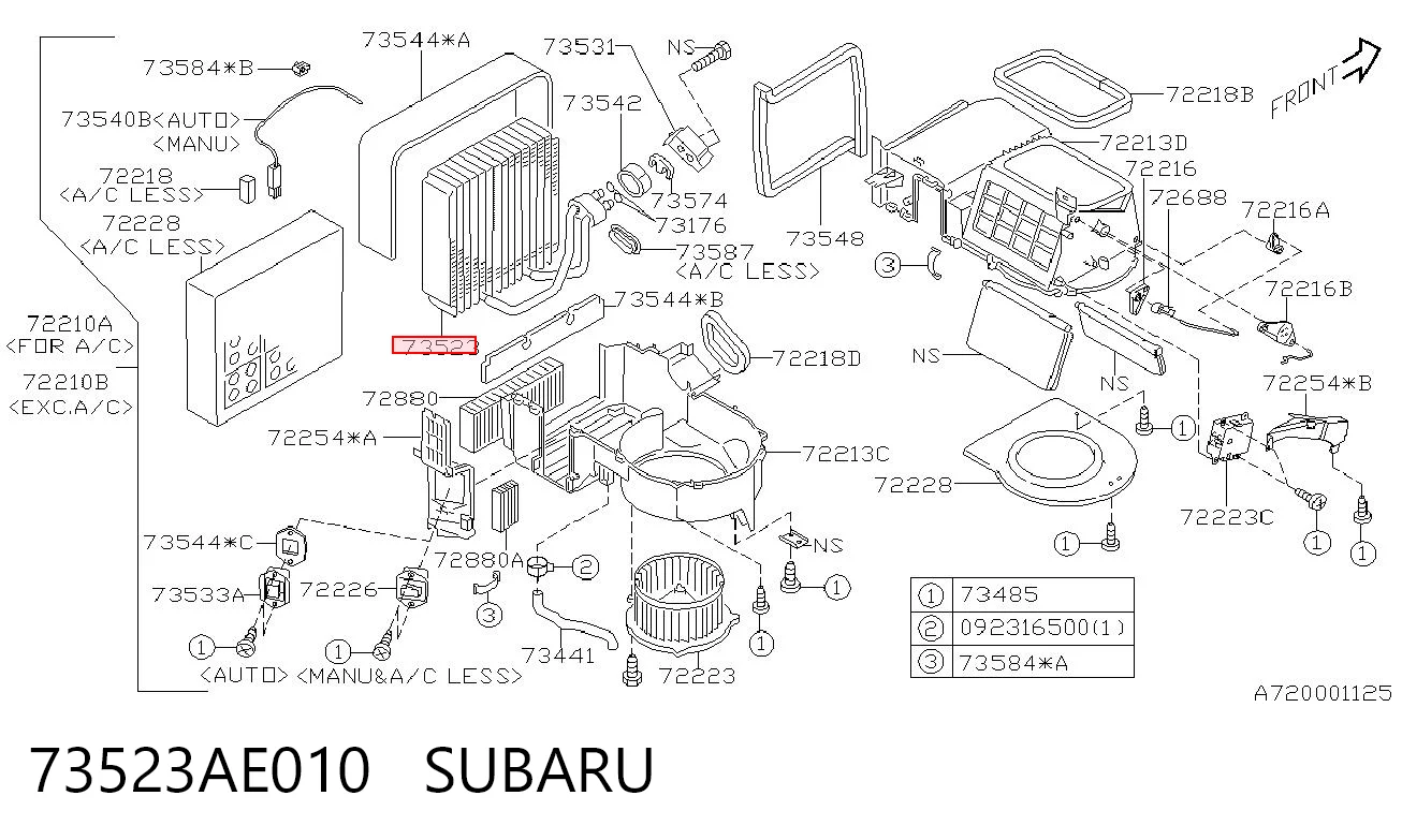 73523AE010 Subaru Охолоджувач повітря