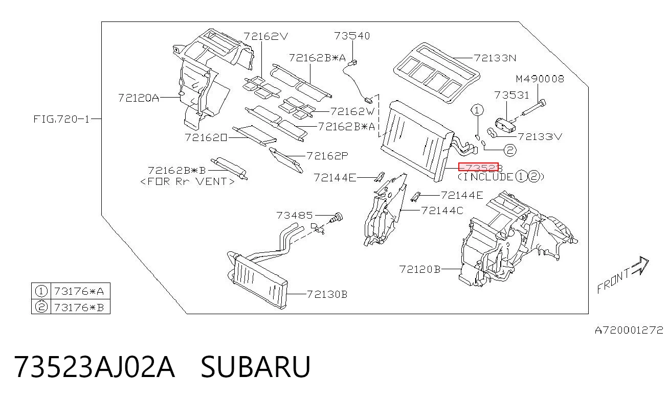 73523AJ02A Subaru Охолоджувач повітря