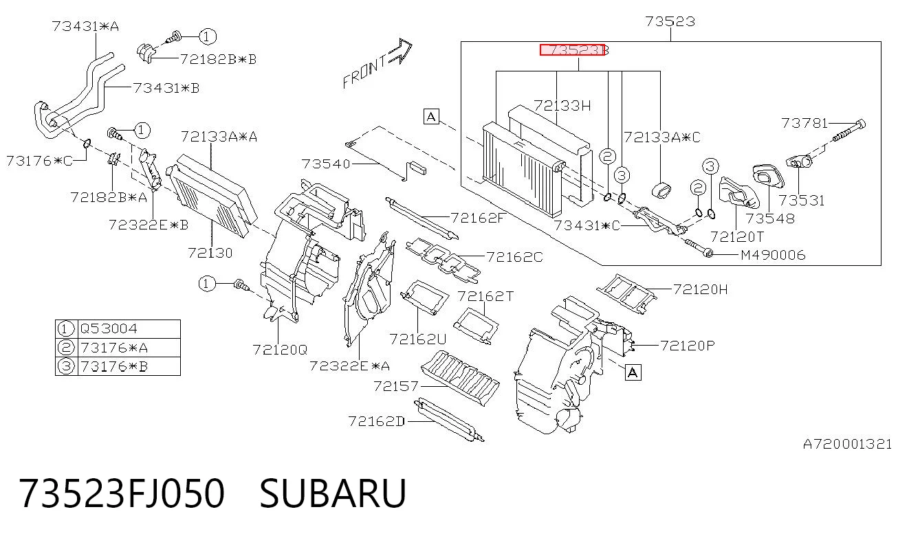 73523FJ050 Subaru Охолоджувач повітря