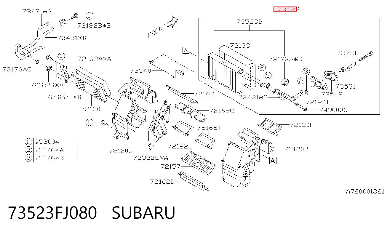 73523FJ080 Subaru Охолоджувач повітря