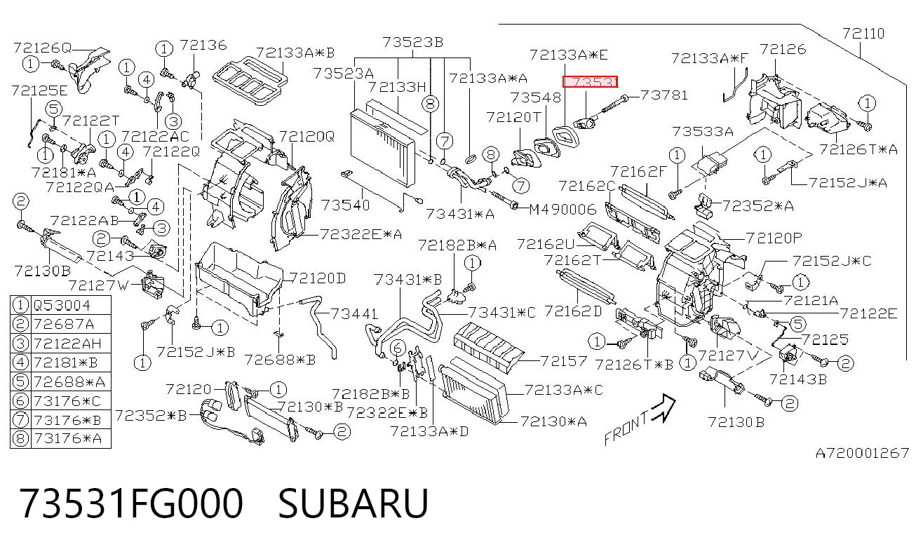 73531FG000 Subaru Клапан TRV, кондиціонера