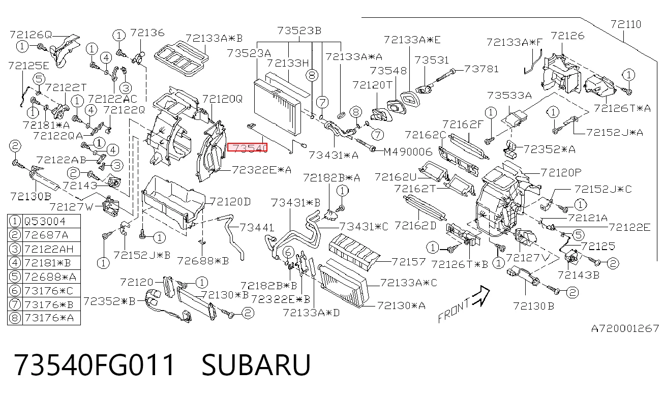 73540FG011 Subaru 