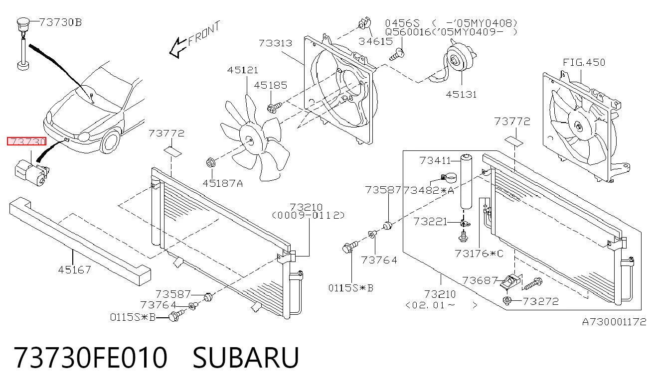 73730FE010 Subaru Датчик температури навколишнього середовища