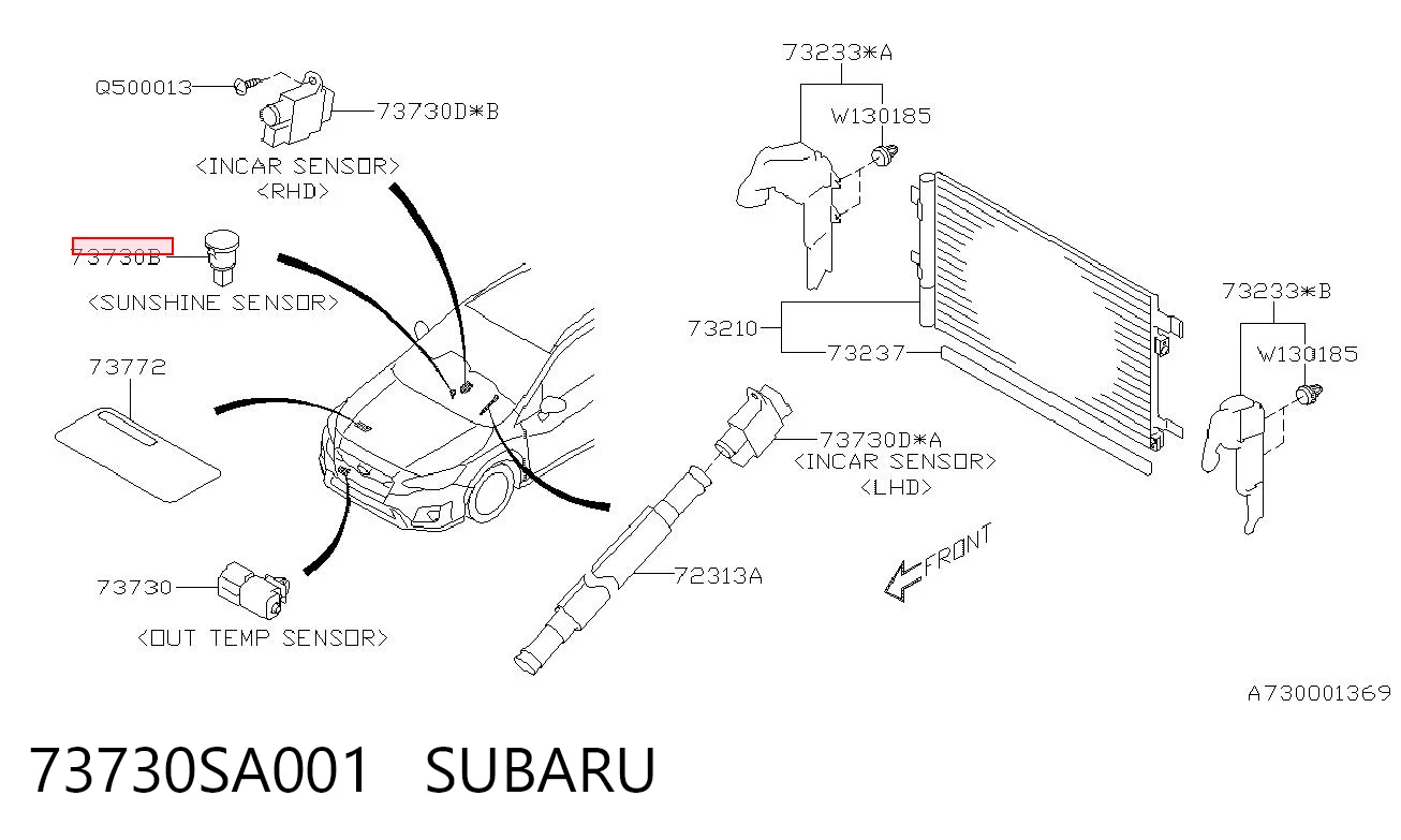 73730SA001 Subaru Датчик освітлення