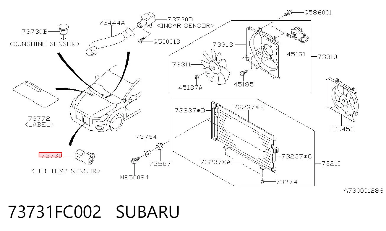 73731FC002 Subaru Датчик температури навколишнього середовища