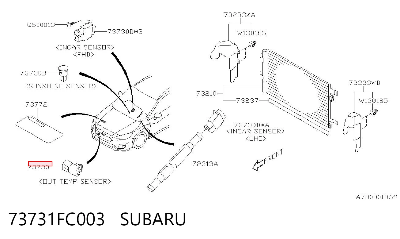 73731FC003 Subaru Датчик температури навколишнього середовища