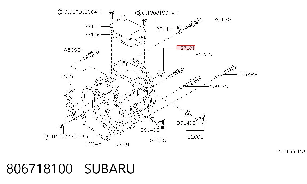 806718100 Subaru Сальник коробки передач