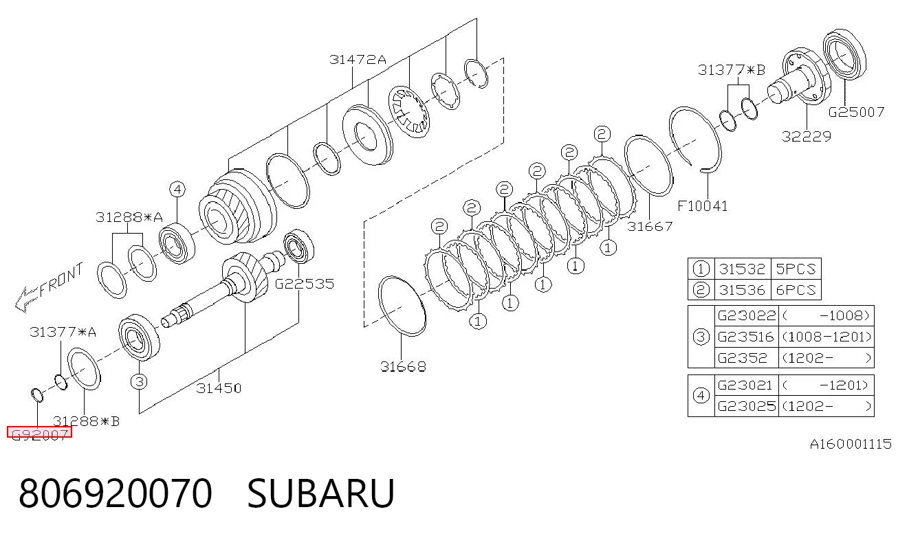 806920070 Subaru 