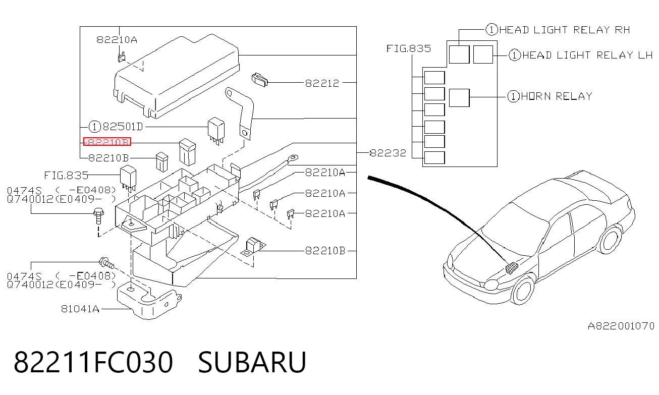 82211FC030 Subaru
