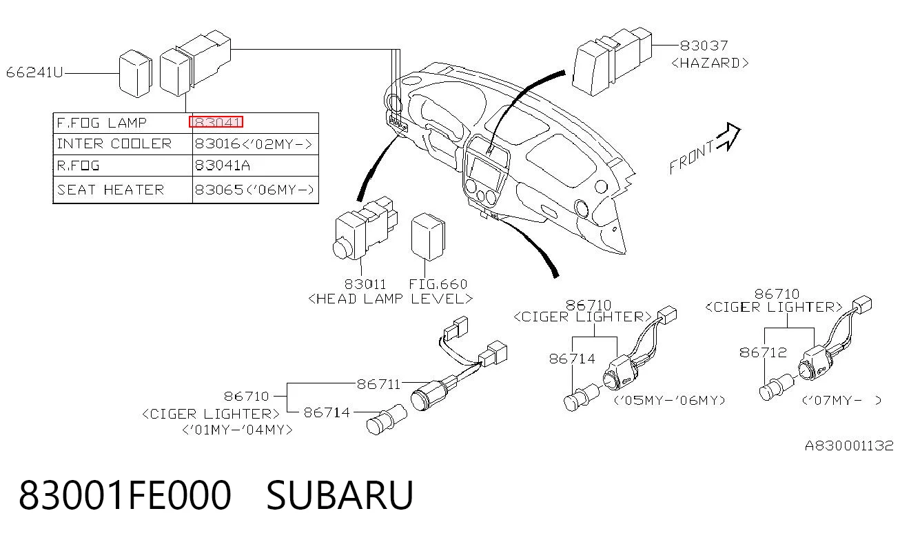 83001FE000 Subaru 