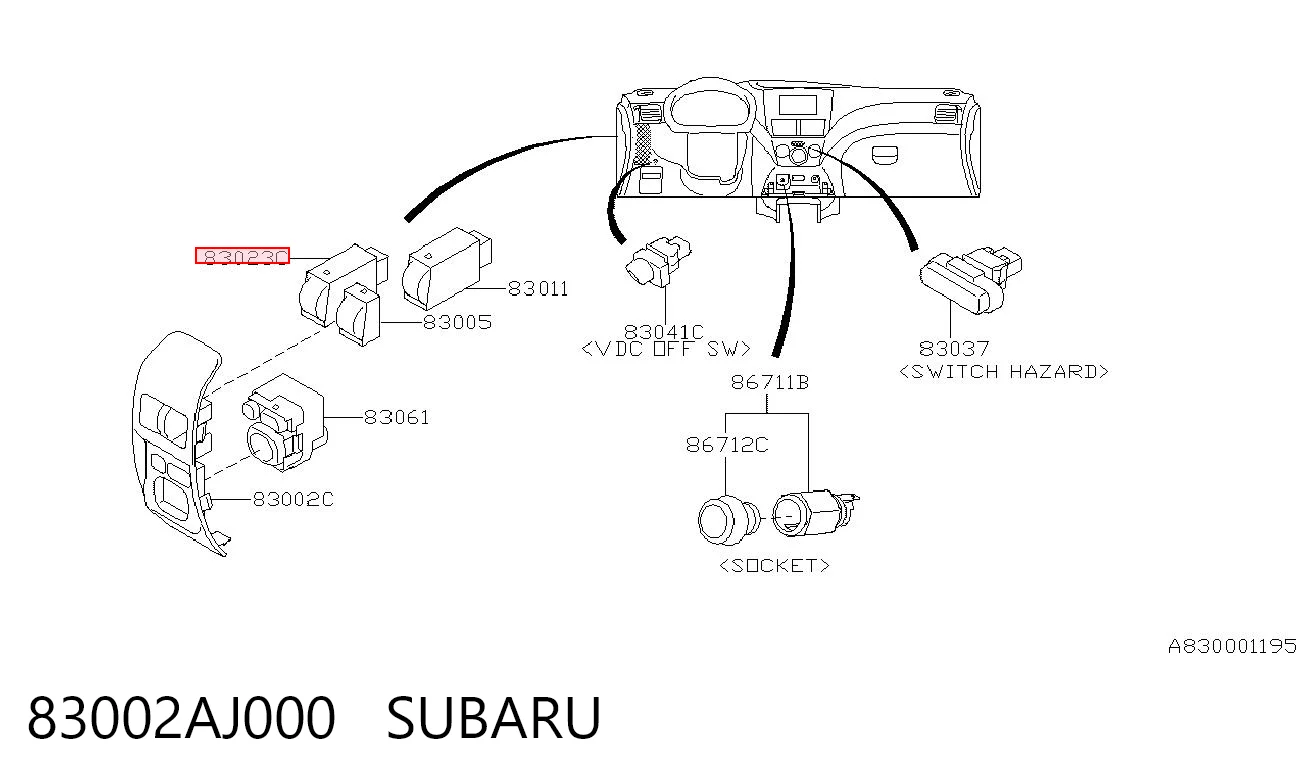 83002AJ000 Subaru 