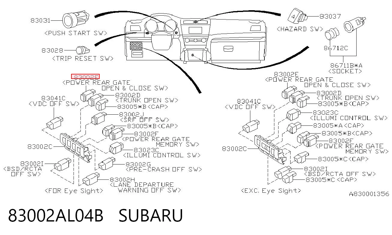 83002AL04B Subaru 