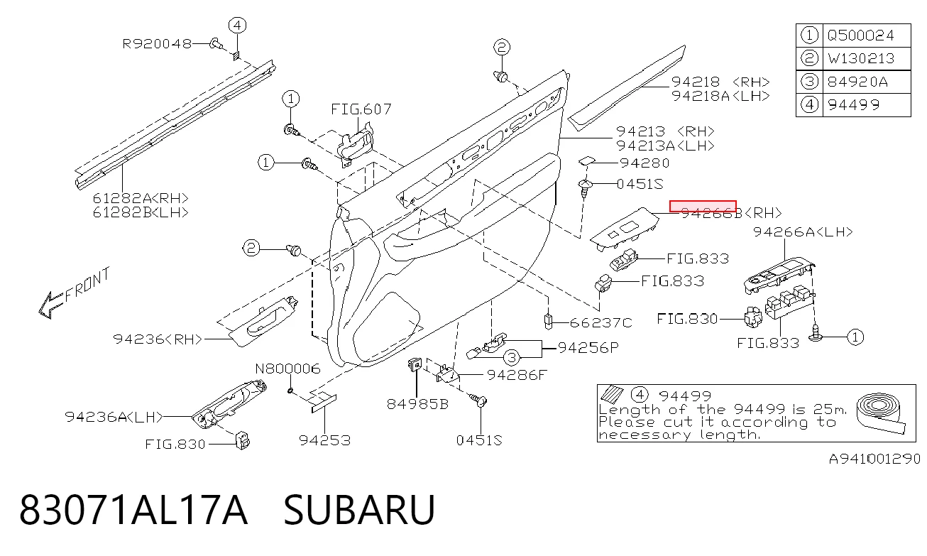 83071AL17A Subaru 