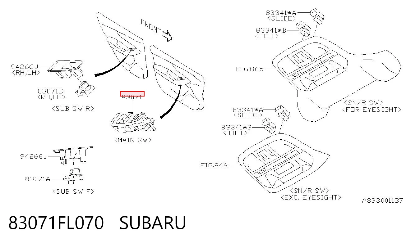 83071FL070 Subaru 
